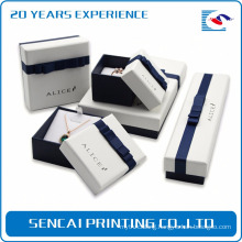SenCai custom design Jewelry packing paper box with decorative ribbon